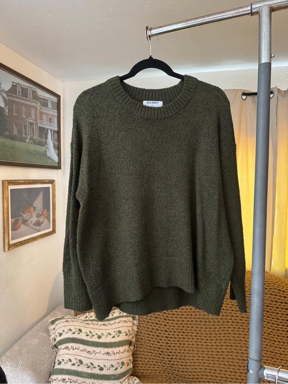 Old Navy Olive Green Crewneck Pullover Sweater